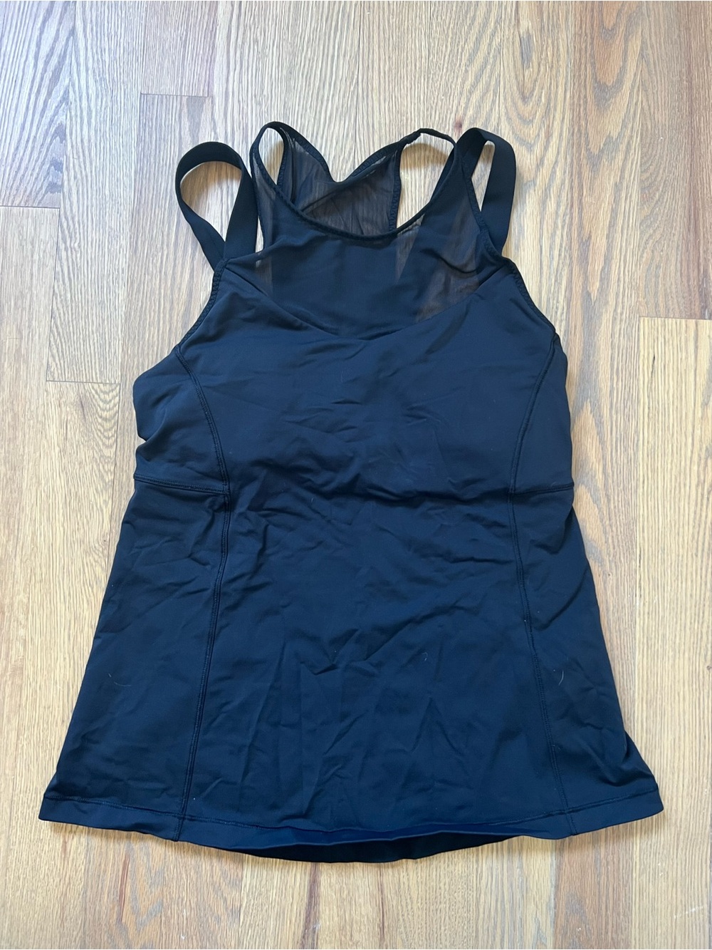 Lululemon Black Women's Athletic Tank Top with Mesh Yoke